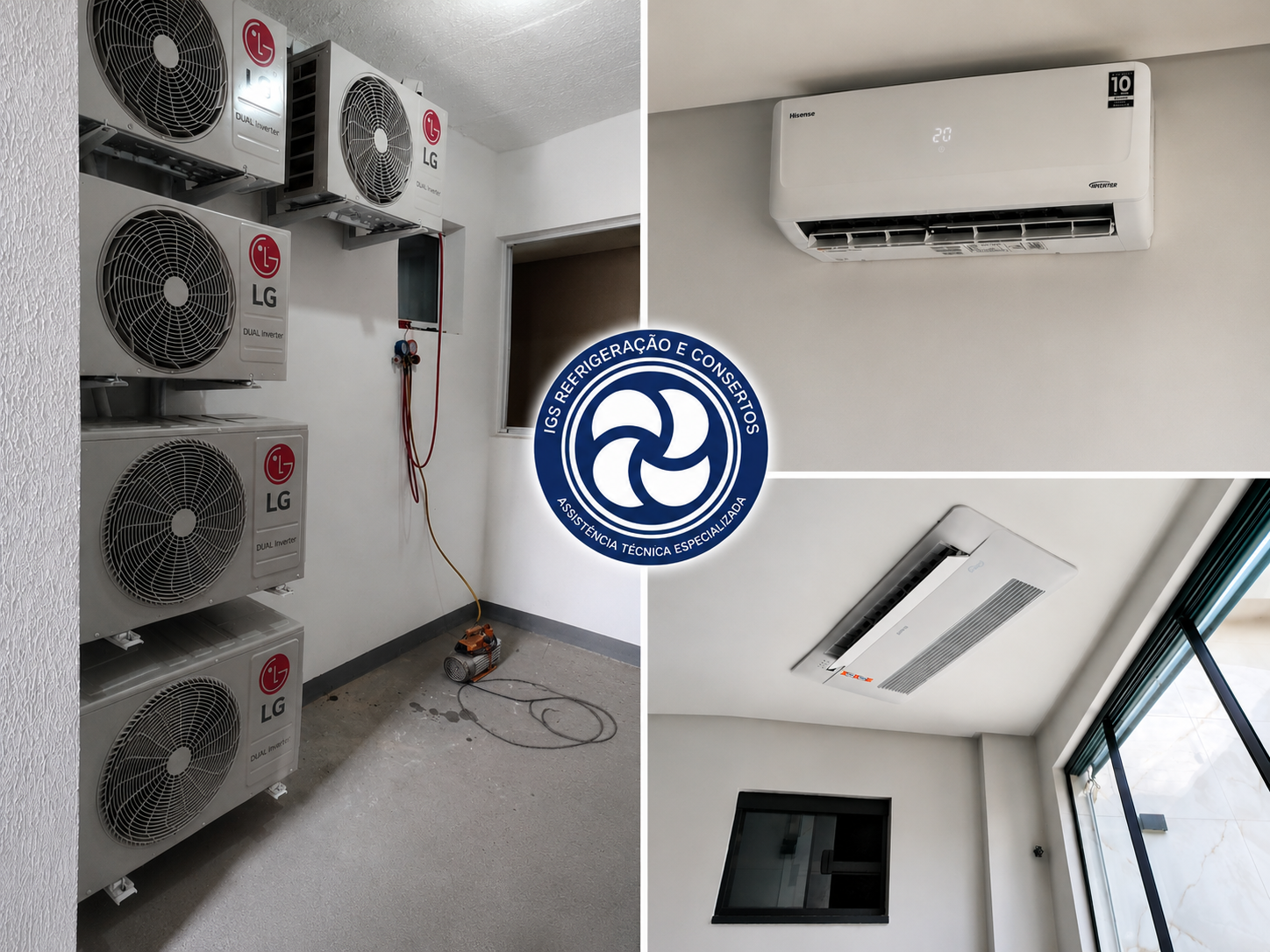 Ar condicionado moderno instalado em ambiente residencial
